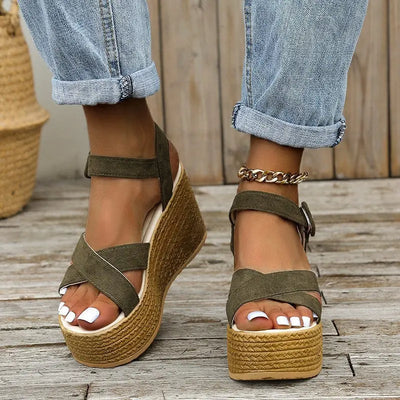 Hemp Heel Platform Wedge Shoes Women’s null