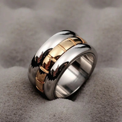 Wide Rotating Titanium Steel Ring null