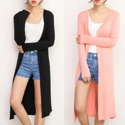 Breathable Long Cardigan Sun Coat Women’s null